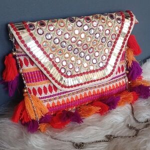 America & Beyond Colorful Summery Clutch